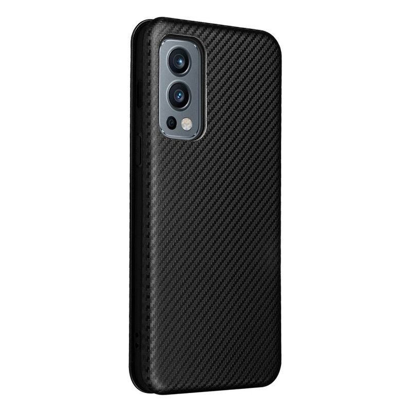 Cover OnePlus Nord 2 5G Flip Cover Farvet Carbon Silikone