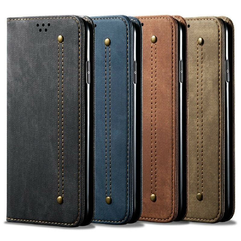 Cover OnePlus Nord 2 5G Flip Cover Imiteret Læder Jeans Tekstur