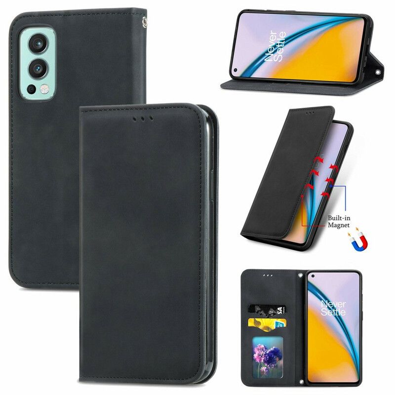 Cover OnePlus Nord 2 5G Flip Cover Skin-touch Design