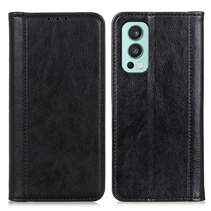 Cover OnePlus Nord 2 5G Flip Cover Split Litchi-læderversion