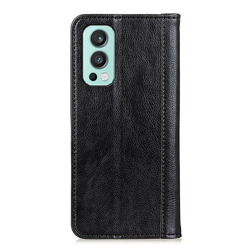 Cover OnePlus Nord 2 5G Flip Cover Split Litchi-læderversion