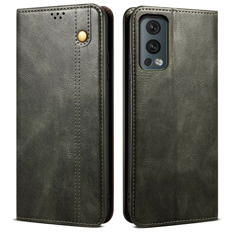 Cover OnePlus Nord 2 5G Flip Cover Vokset Kunstlæder