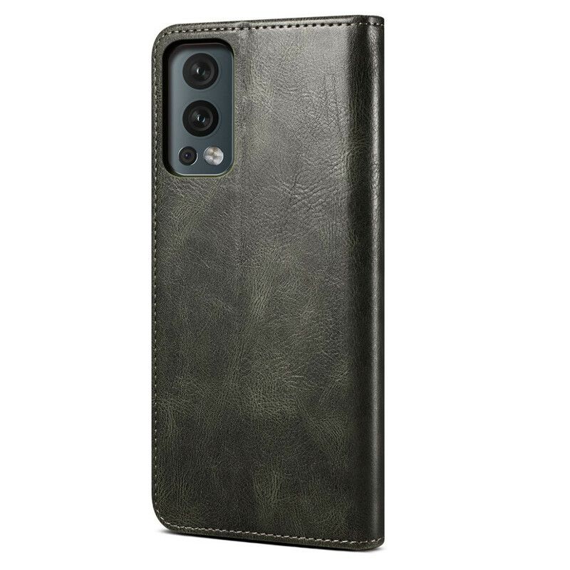 Cover OnePlus Nord 2 5G Flip Cover Vokset Kunstlæder