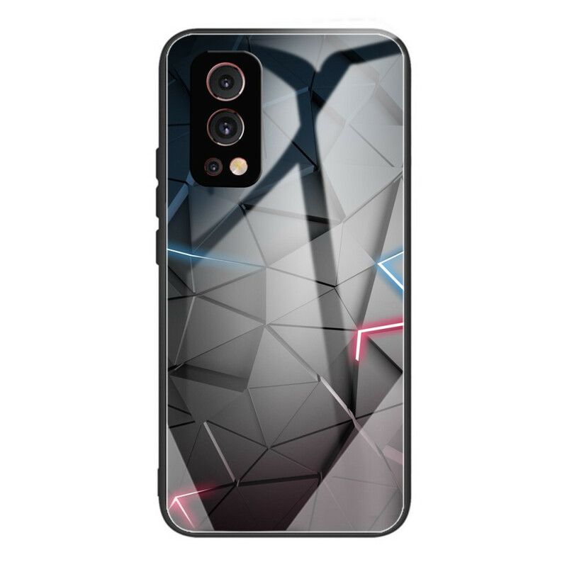 Cover OnePlus Nord 2 5G Geometri Hærdet Glas