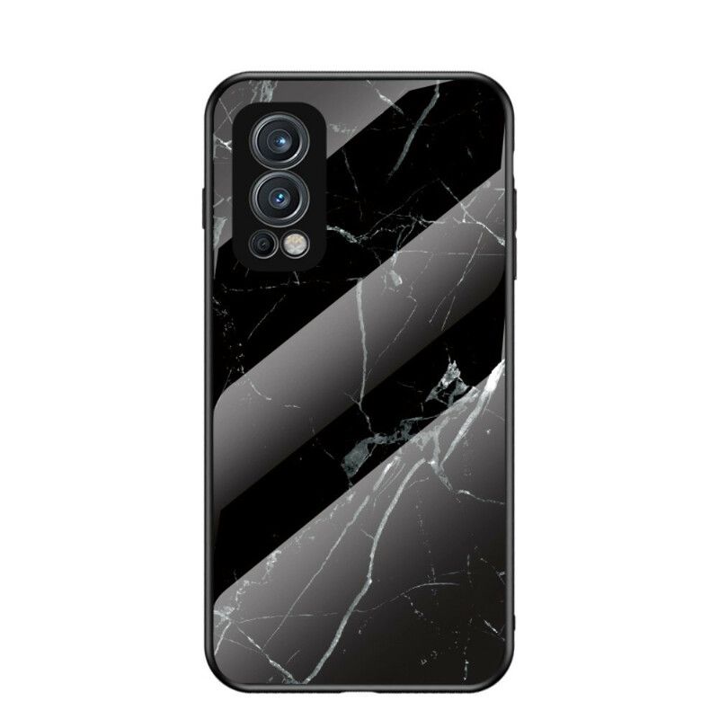 Cover OnePlus Nord 2 5G Marmorfarver Hærdet Glas