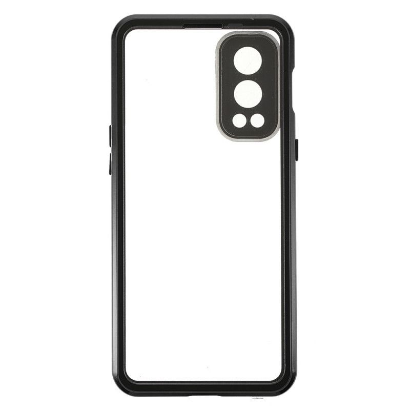 Cover OnePlus Nord 2 5G To Sider Magnetisk Hærdet Glas Og Metal