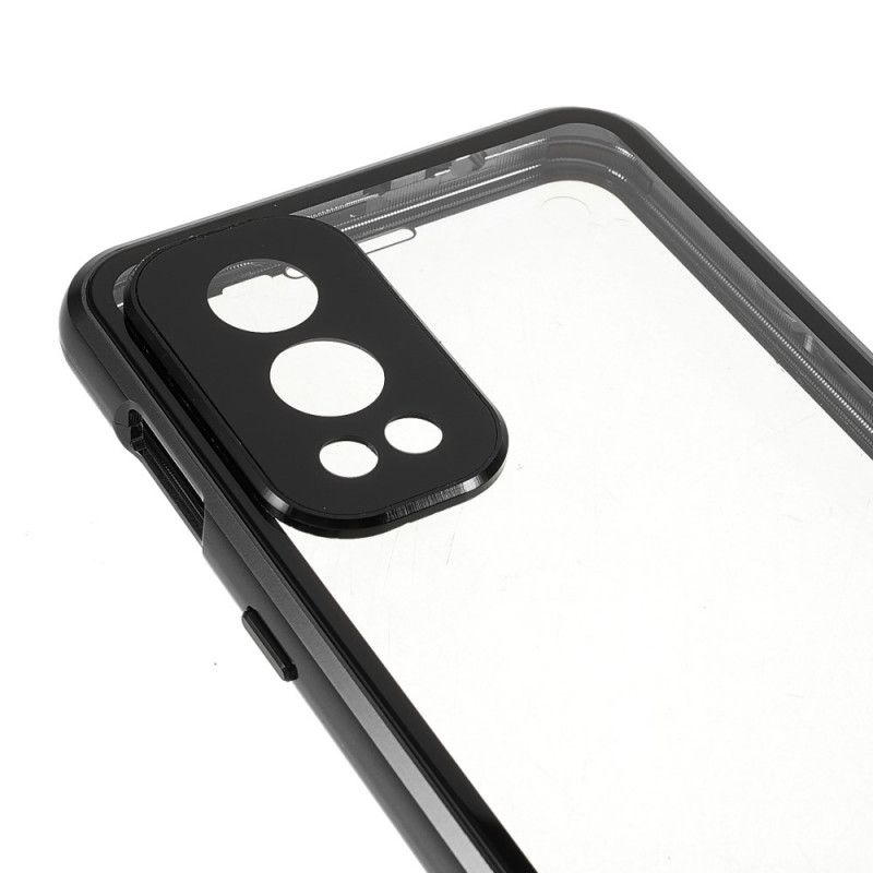 Cover OnePlus Nord 2 5G To Sider Magnetisk Hærdet Glas Og Metal