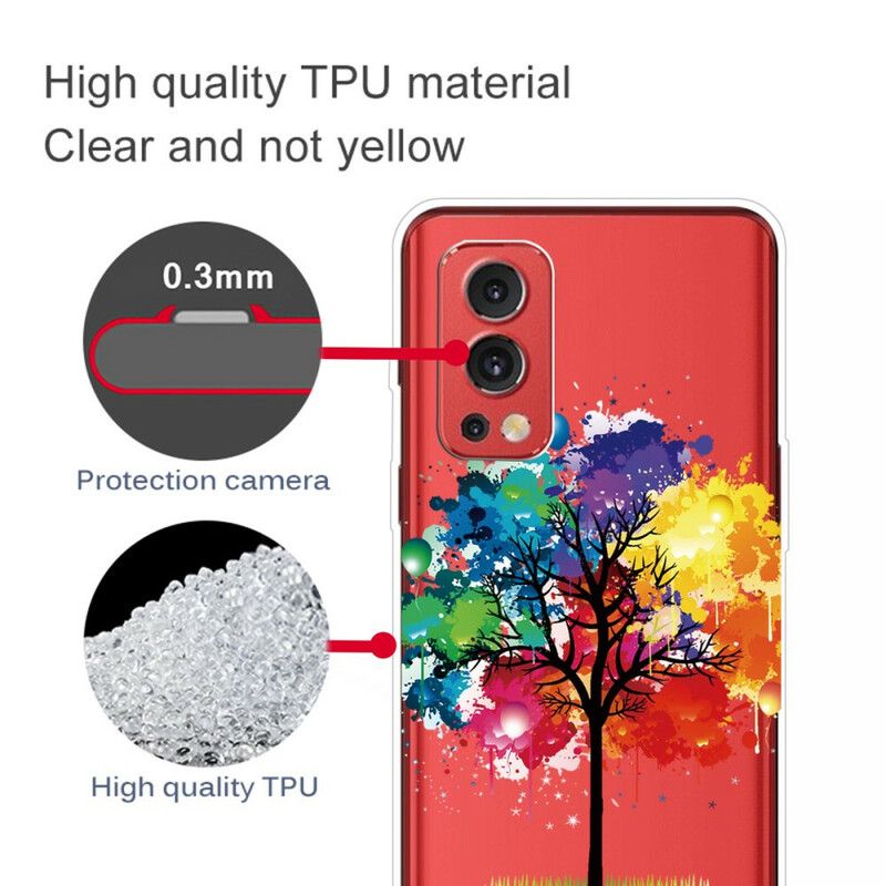 Cover OnePlus Nord 2 5G Transparent Akvareltræ