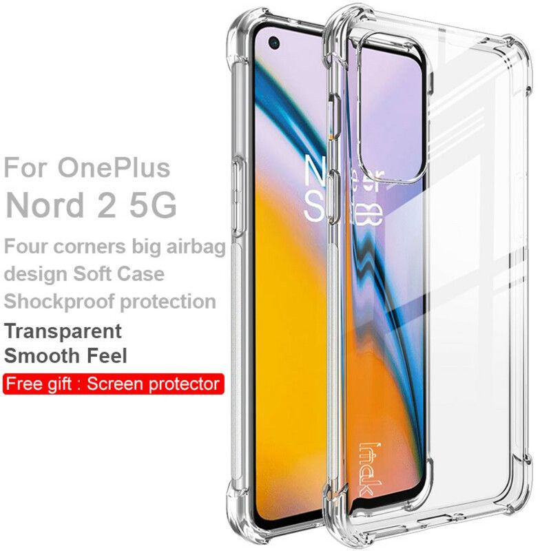 Cover OnePlus Nord 2 5G Transparent Silkeblød Imak