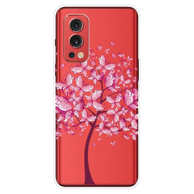 Cover OnePlus Nord 2 5G Transparent Sommerfugletræ