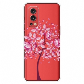 Cover OnePlus Nord 2 5G Transparent Sommerfugletræ