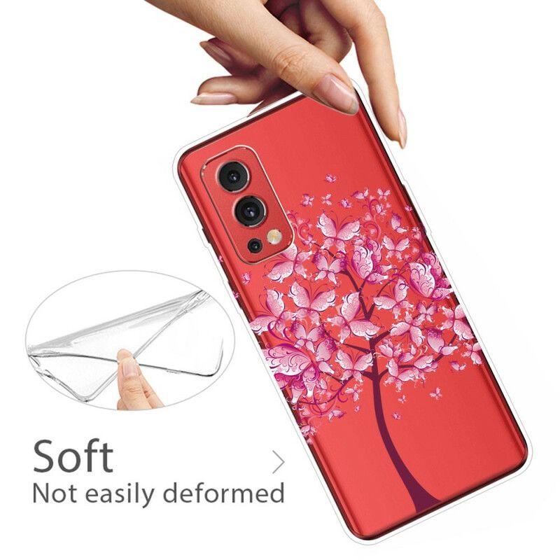 Cover OnePlus Nord 2 5G Transparent Sommerfugletræ