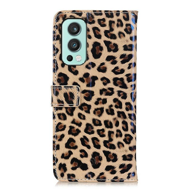 Flip Cover OnePlus Nord 2 5G Enkelt Leopard