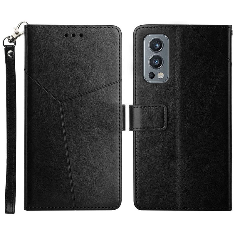 Flip Cover OnePlus Nord 2 5G Geo Y Design Læderstil