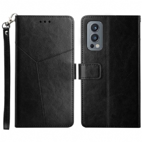 Flip Cover OnePlus Nord 2 5G Geo Y Design Læderstil