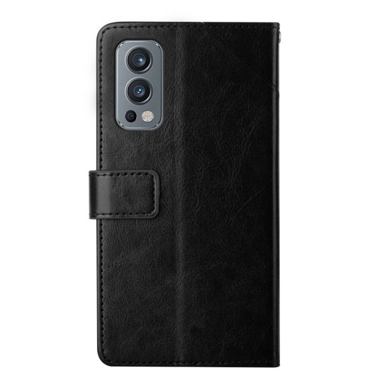 Flip Cover OnePlus Nord 2 5G Geo Y Design Læderstil