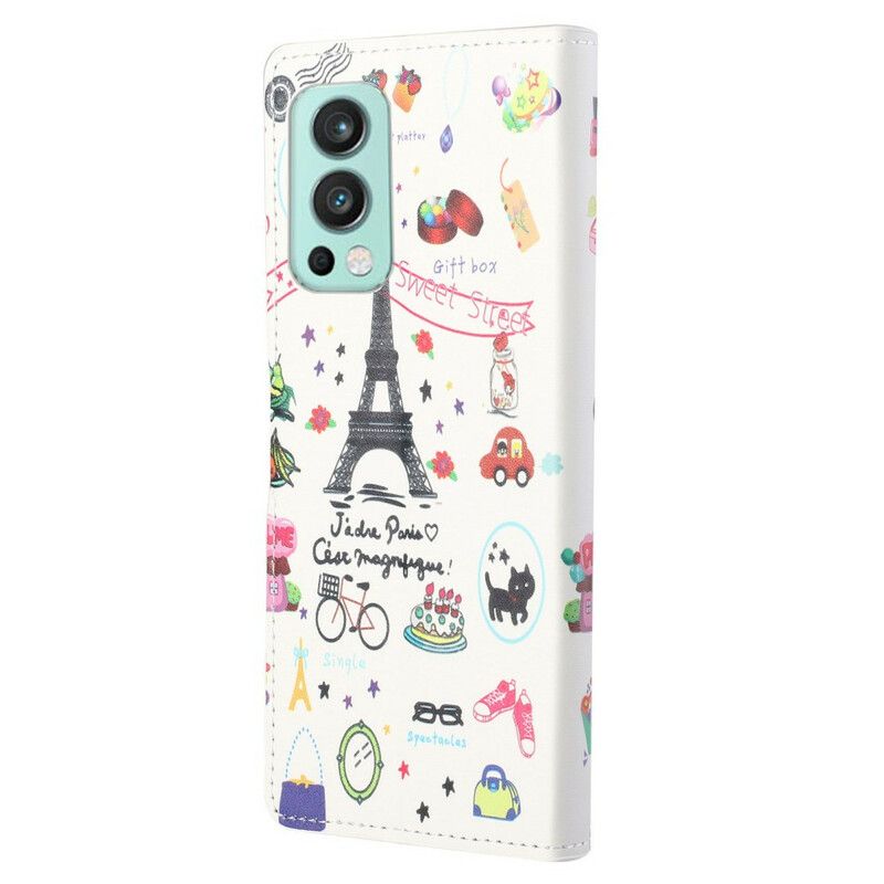 Flip Cover OnePlus Nord 2 5G Jeg Elsker Paris