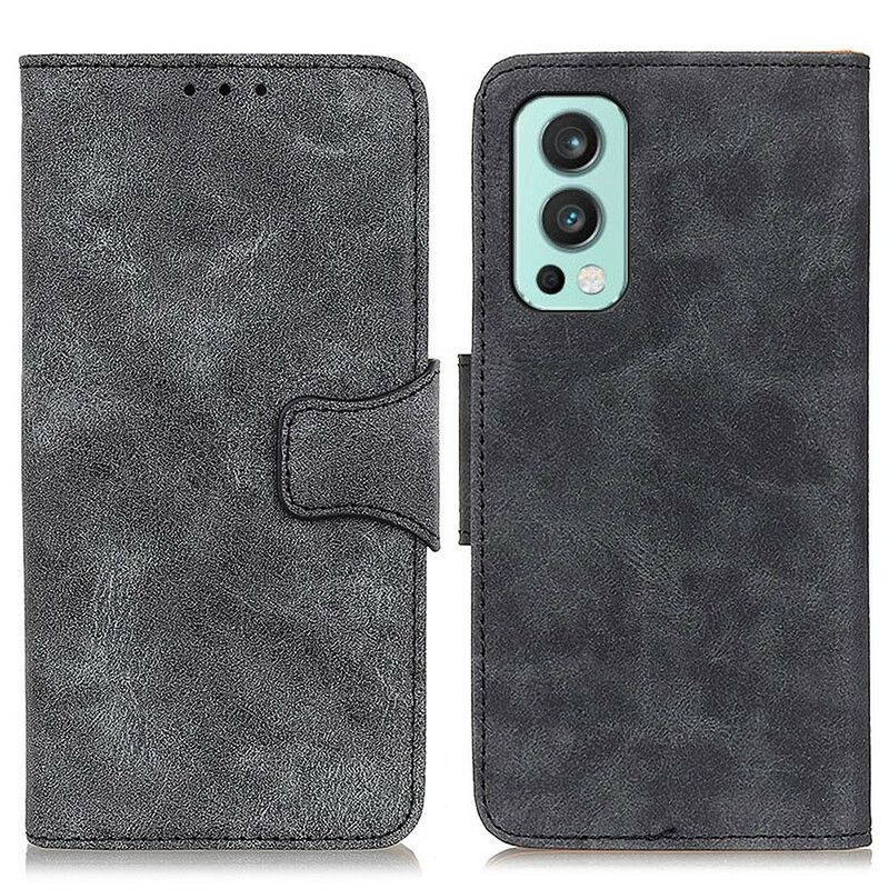 Flip Cover OnePlus Nord 2 5G Læder Cover Vintage Dobbeltsidet Magnetklap