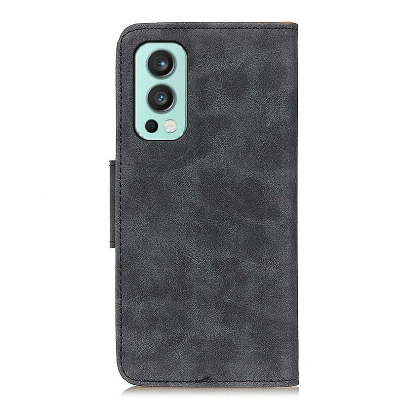 Flip Cover OnePlus Nord 2 5G Læder Cover Vintage Dobbeltsidet Magnetklap