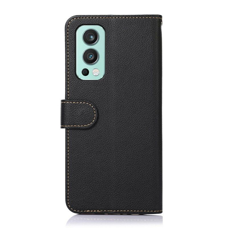 Flip Cover OnePlus Nord 2 5G Liche Style Rfid Khazneh