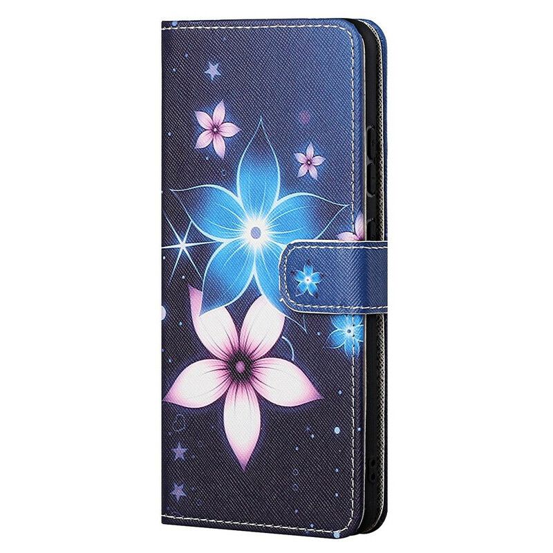 Flip Cover OnePlus Nord 2 5G Med Snor Lunar Strap Blomster