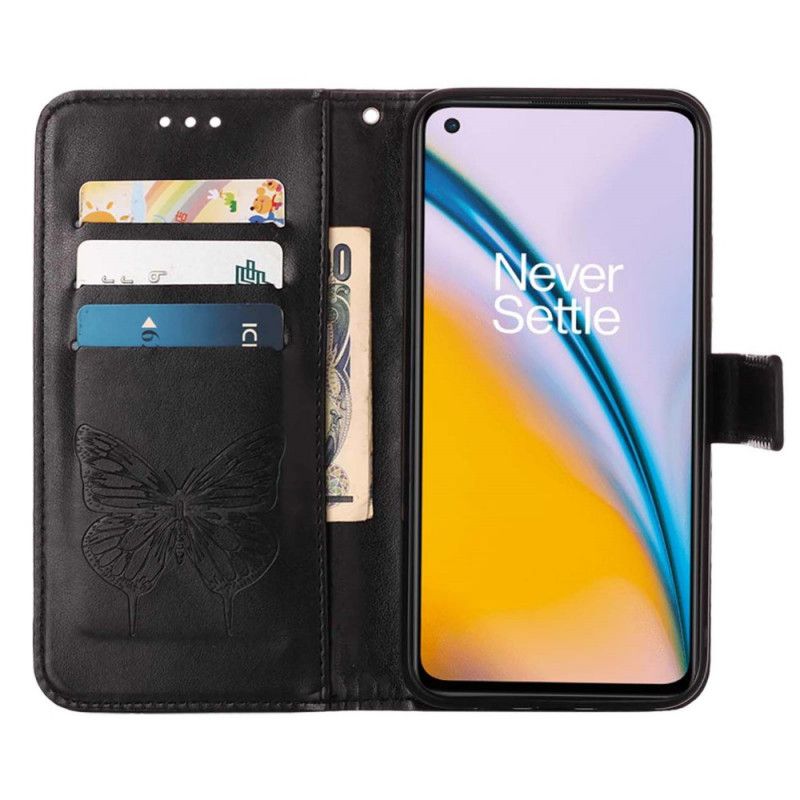 Flip Cover OnePlus Nord 2 5G Sommerfugledesign