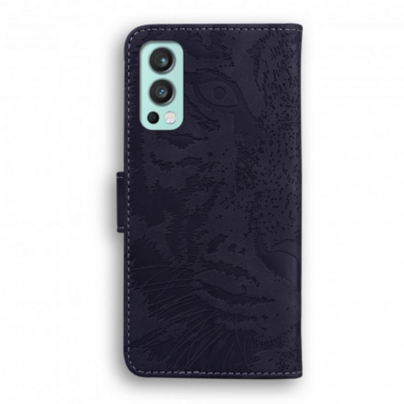 Flip Cover OnePlus Nord 2 5G Tiger Ansigtstryk