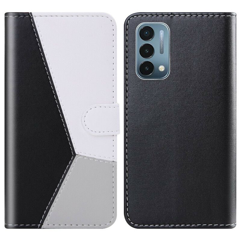 Flip Cover OnePlus Nord 2 5G Trefarvet Lædereffekt