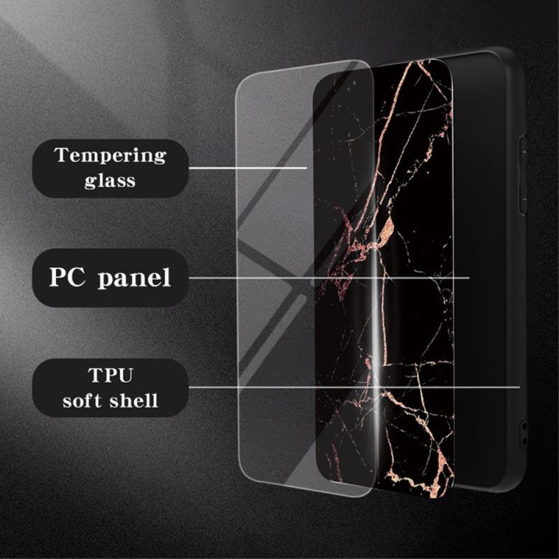 Cover Poco X6 Pro 5g Marmor Hærdet Glas