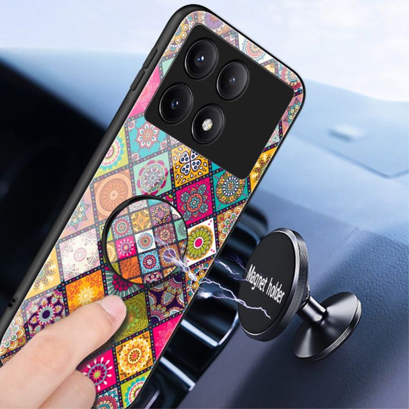 Cover Poco X6 Pro 5g Telefon Etui Patchwork-støtte Og Rem