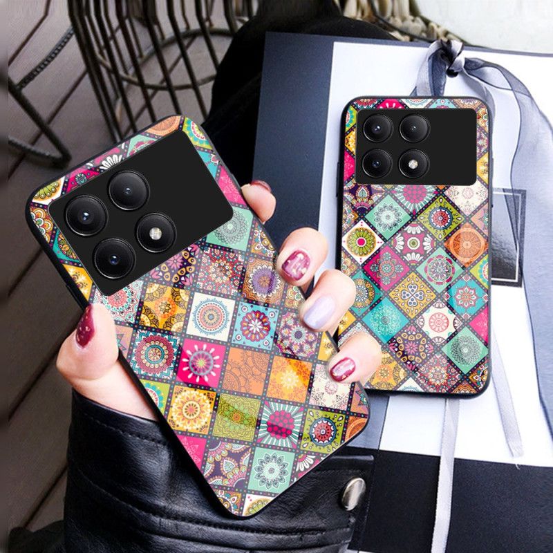 Cover Poco X6 Pro 5g Telefon Etui Patchwork-støtte Og Rem