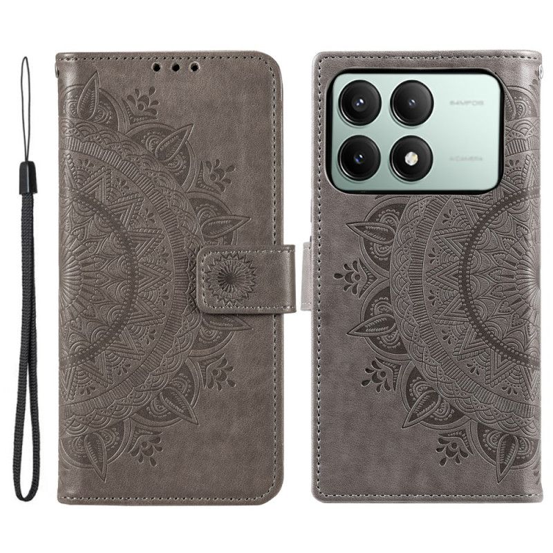 Flip Cover Poco X6 Pro 5g Mandala Sol Med Rem