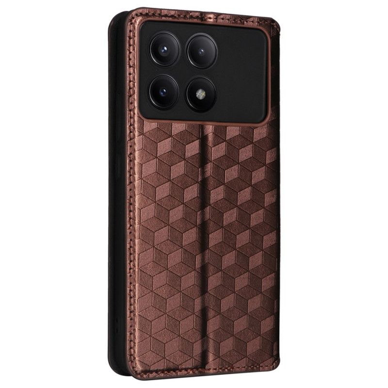 Læder Cover Poco X6 Pro 5g Telefon Etui 3d Diamanter