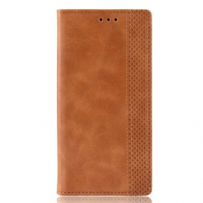 Cover Samsung Galaxy S8 Flip Cover Vintage Stiliseret Lædereffekt