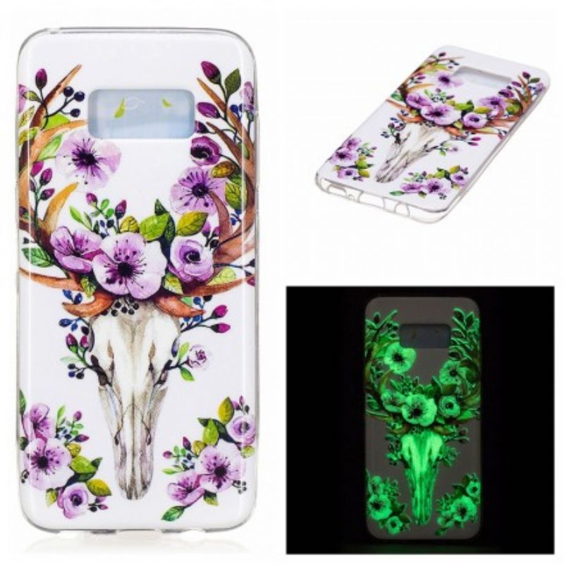 Cover Samsung Galaxy S8 Fluorescerende Blomsterelg