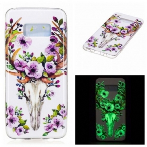 Cover Samsung Galaxy S8 Fluorescerende Blomsterelg