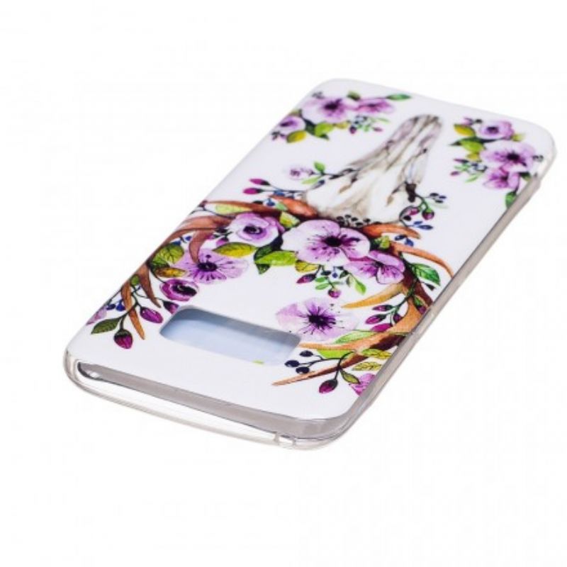 Cover Samsung Galaxy S8 Fluorescerende Blomsterelg