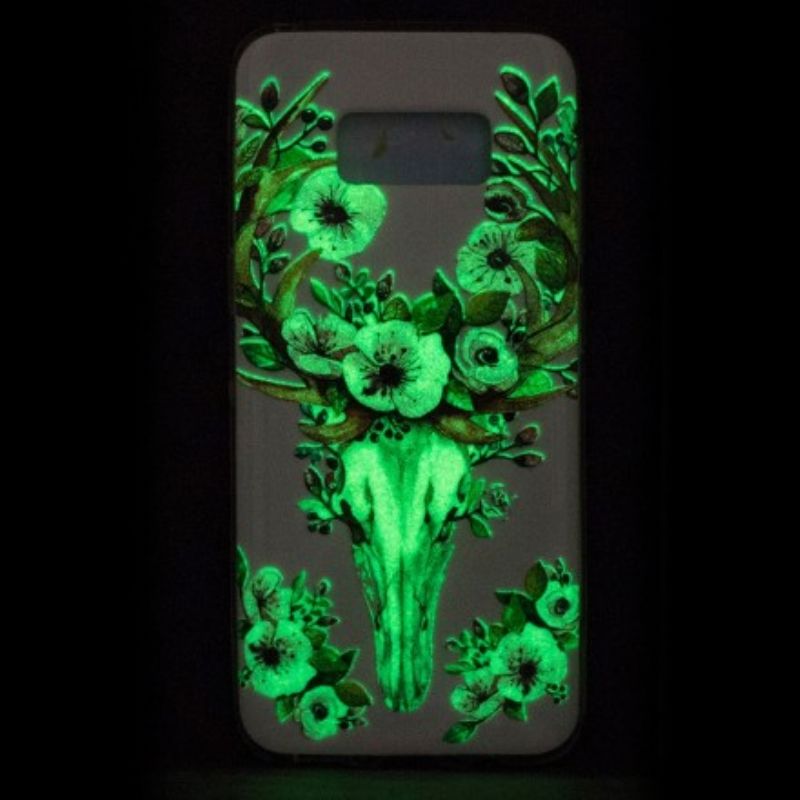 Cover Samsung Galaxy S8 Fluorescerende Blomsterelg