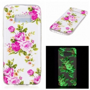 Cover Samsung Galaxy S8 Fluorescerende Frihedsblomster