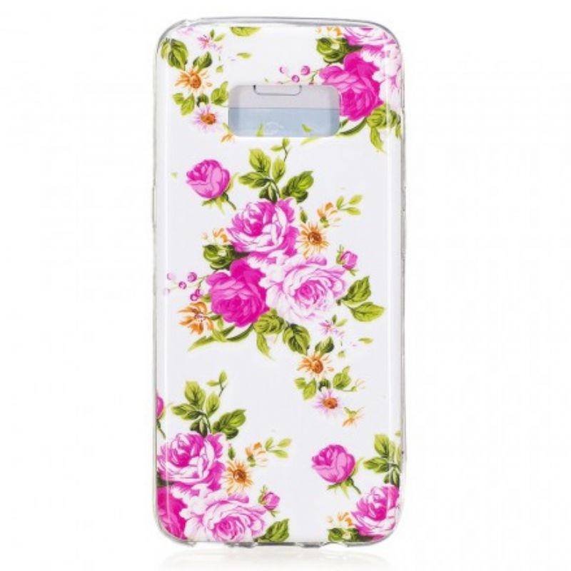 Cover Samsung Galaxy S8 Fluorescerende Frihedsblomster