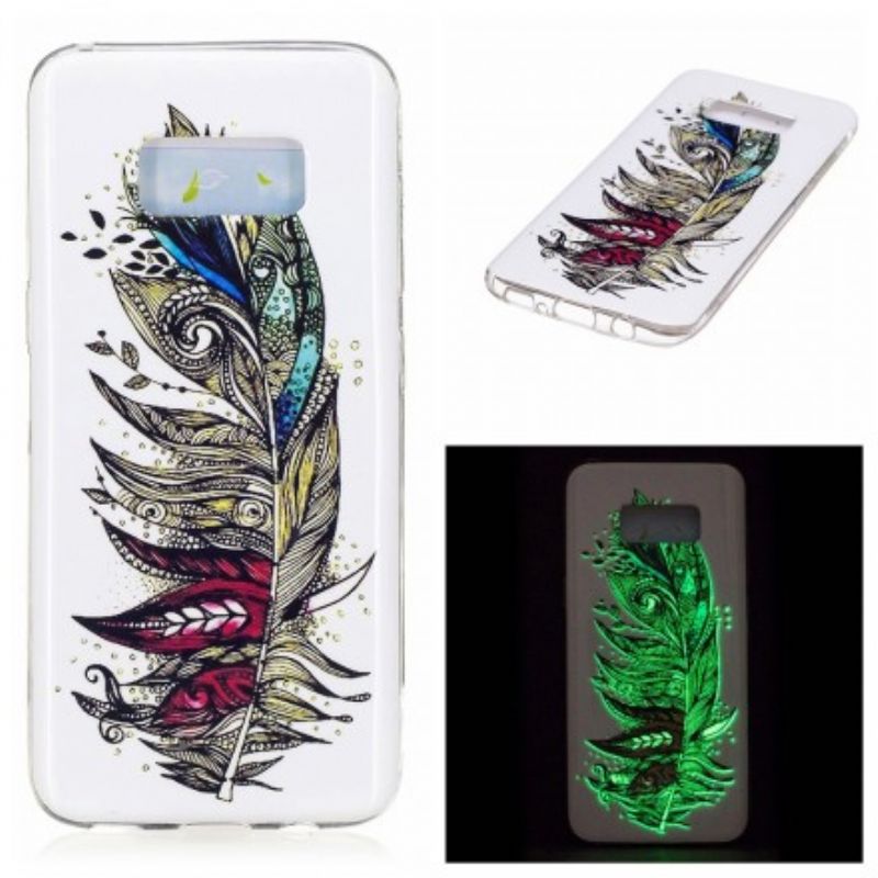 Cover Samsung Galaxy S8 Fluorescerende Stammefjer