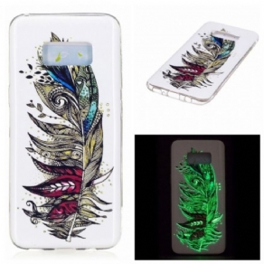 Cover Samsung Galaxy S8 Fluorescerende Stammefjer