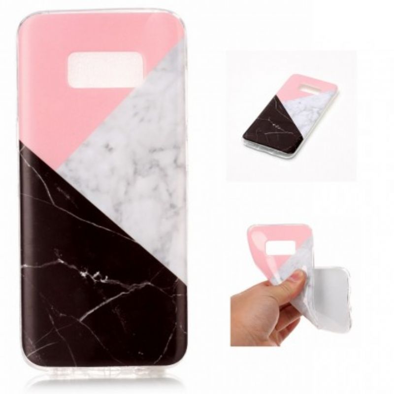 Cover Samsung Galaxy S8 Geometrisk Marmoreffekt