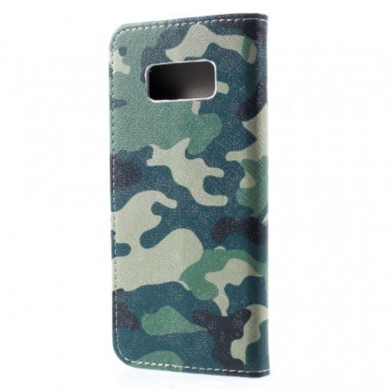 Flip Cover Samsung Galaxy S8 Militær Camouflage