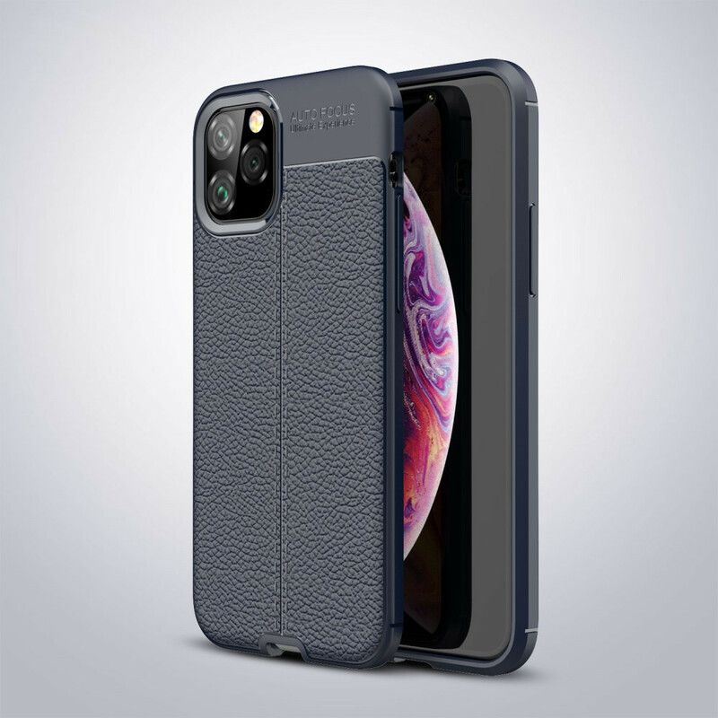 Cover iPhone 11 Pro Dobbelt Linje Litchi Lædereffekt