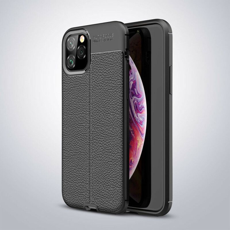 Cover iPhone 11 Pro Dobbelt Linje Litchi Lædereffekt