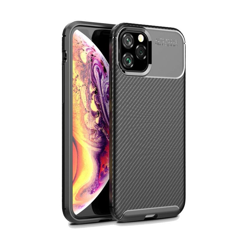 Cover iPhone 11 Pro Fleksibel Kulfibertekstur