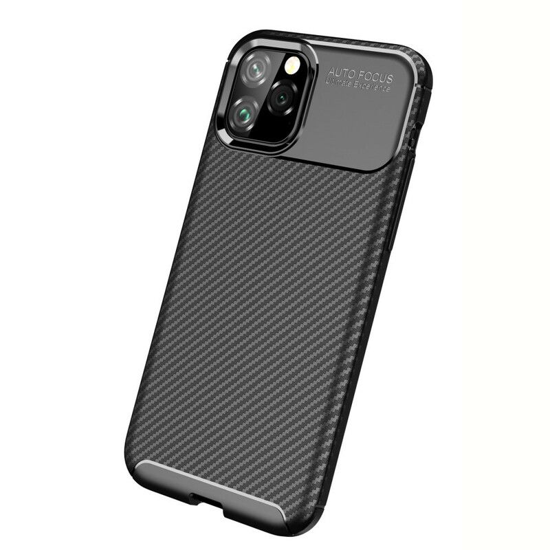 Cover iPhone 11 Pro Fleksibel Kulfibertekstur