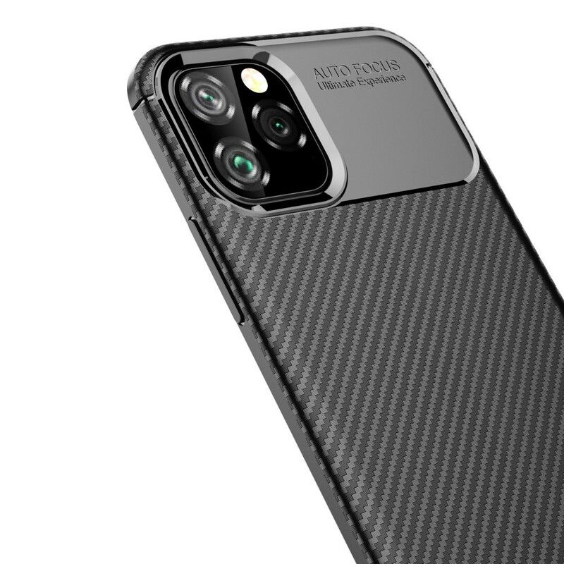 Cover iPhone 11 Pro Fleksibel Kulfibertekstur