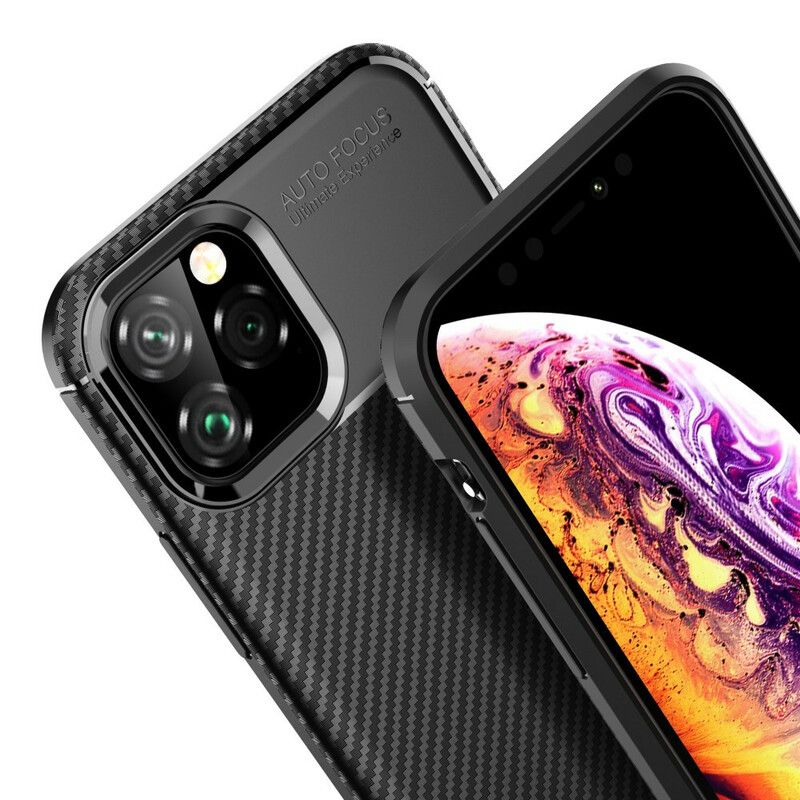 Cover iPhone 11 Pro Fleksibel Kulfibertekstur